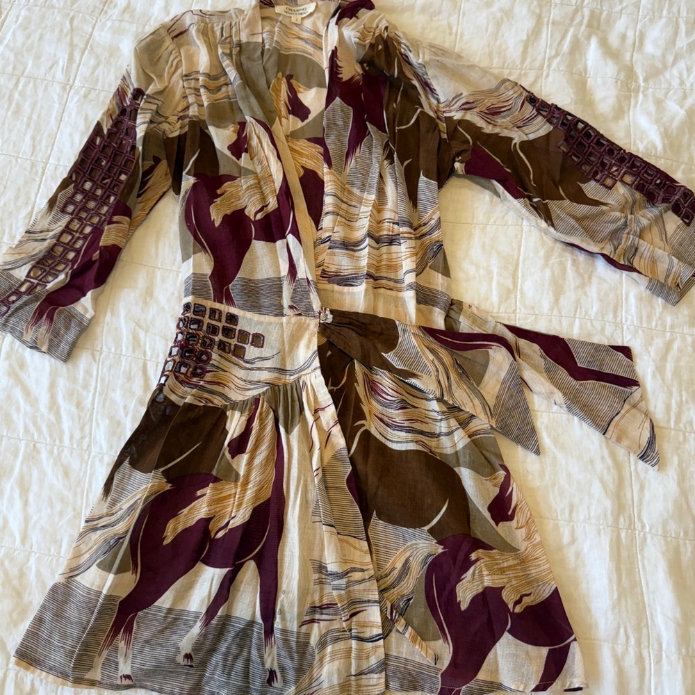 Chasing Unicorns Horse Print Wrap Tunic / Mini Dress - S